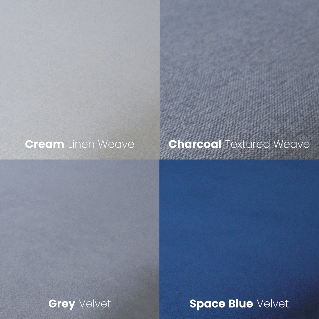 A short GIF of Fabrics for customizable sofa in the living room