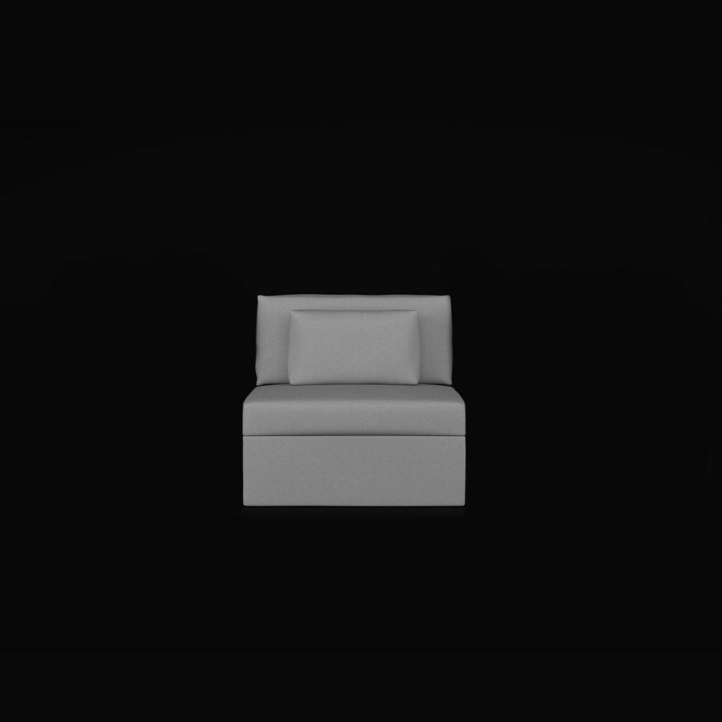 Rezy Sofa Grey Velvet Modular Seat Add-On