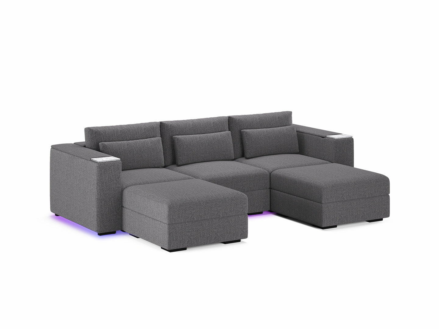 Three Seater - With 2 ottomans 4.0