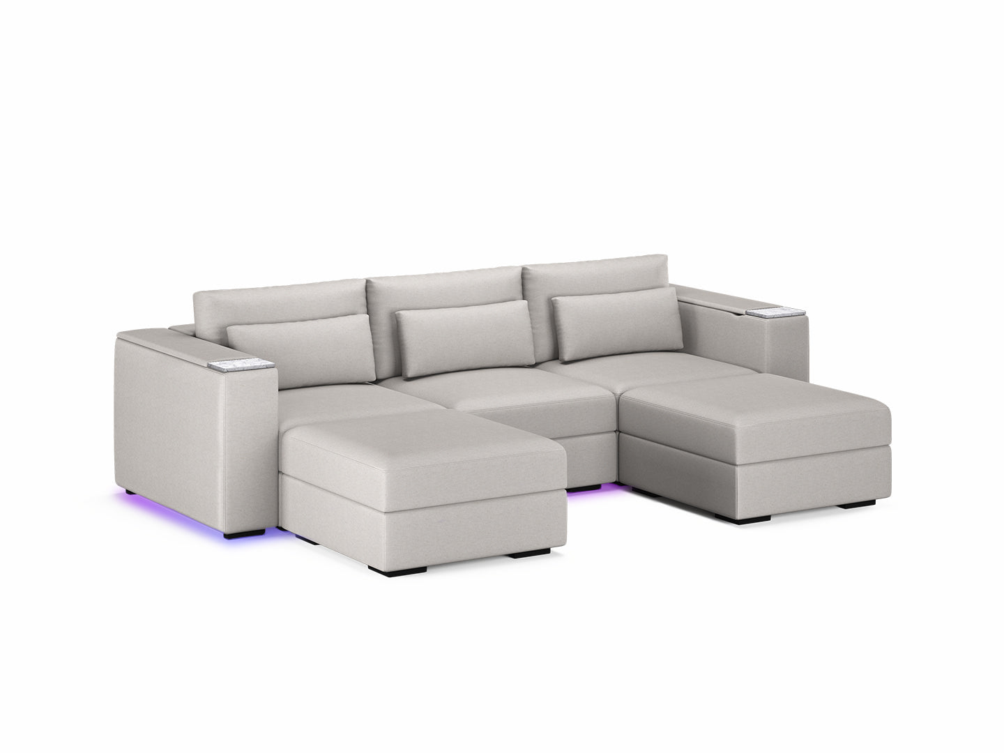 Three Seater - With 2 ottomans 4.0