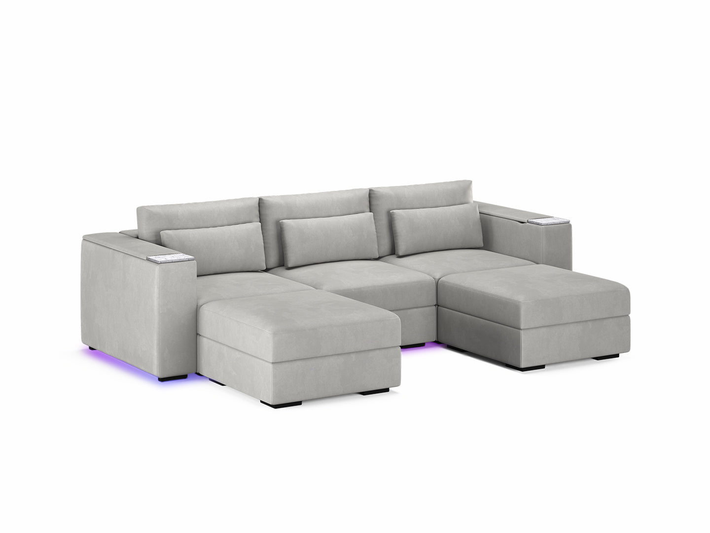 Three Seater - With 2 ottomans 4.0