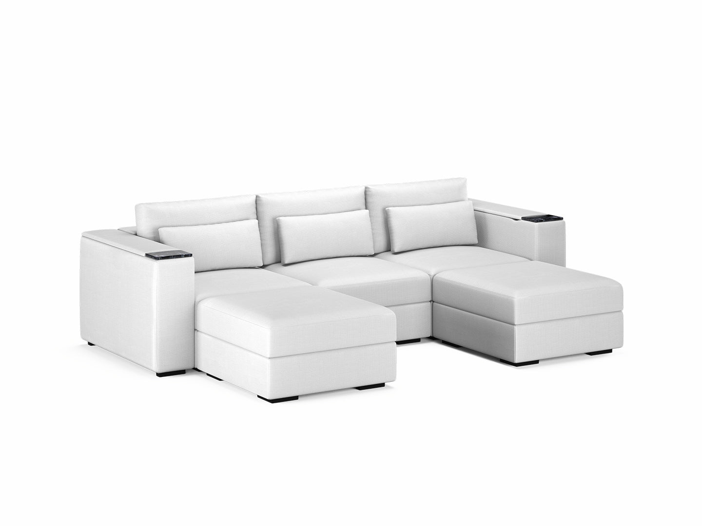 Three Seater - With 2 ottomans 4.0