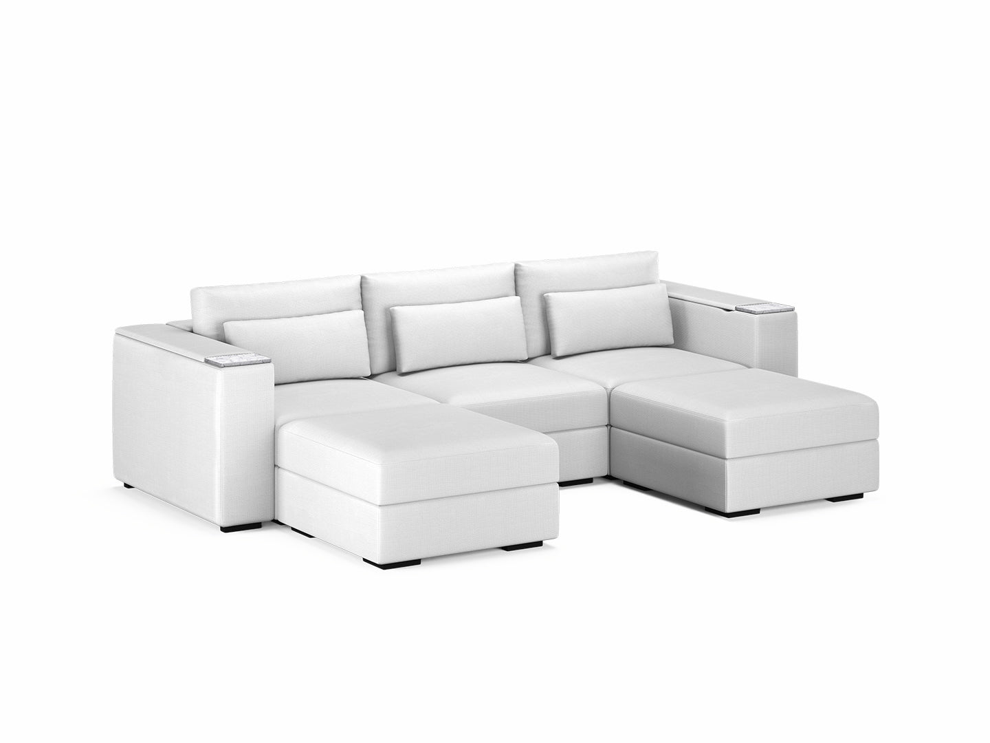 Three Seater - With 2 ottomans 4.0