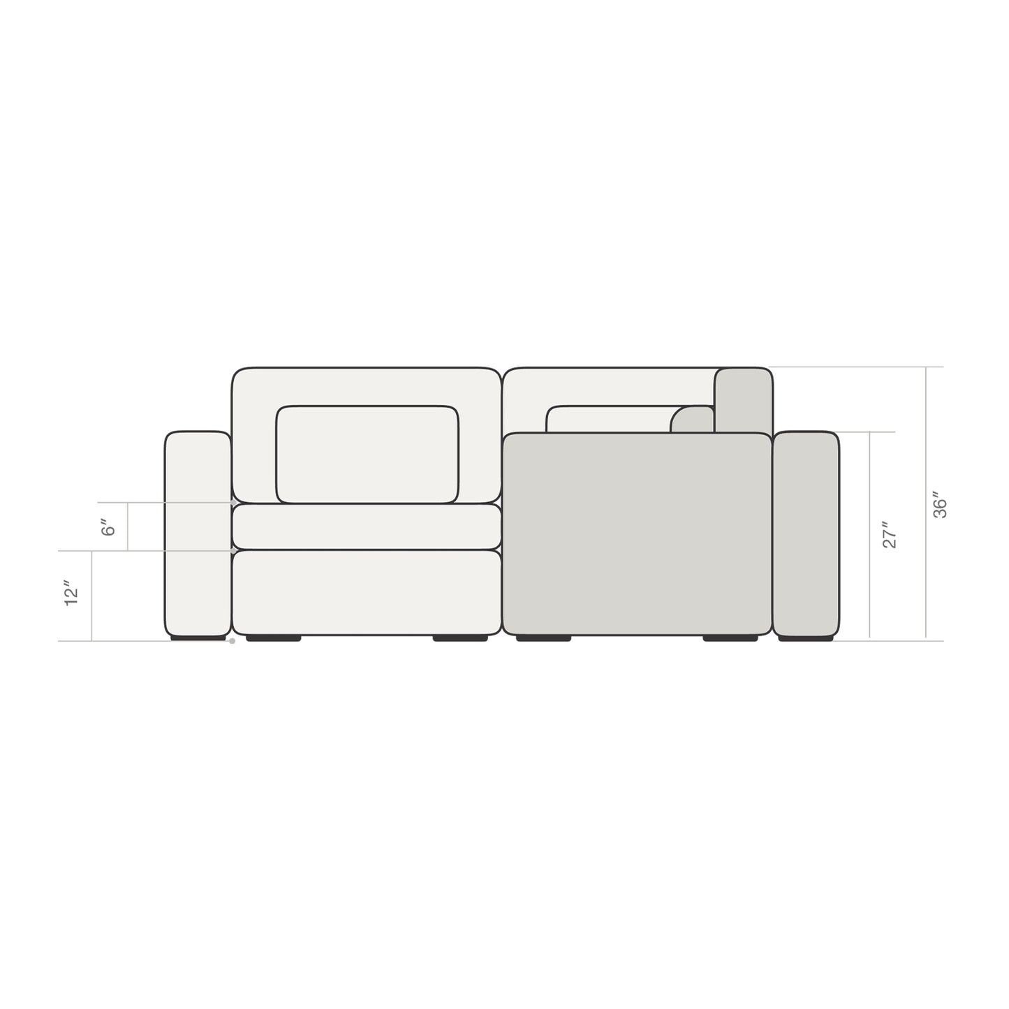 Two Seater - With Corner Seat