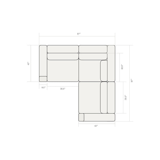 Two Seater - With Corner Seat