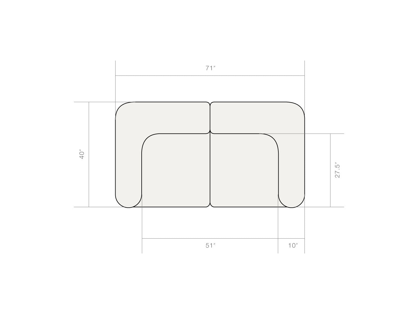 Two Seater Flow Sofa Bed
