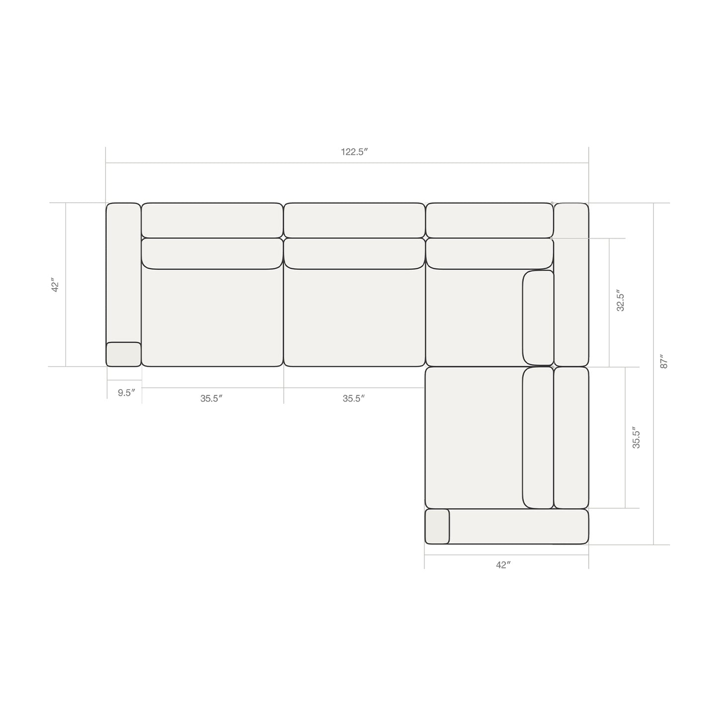 Three Seater - With corner seat