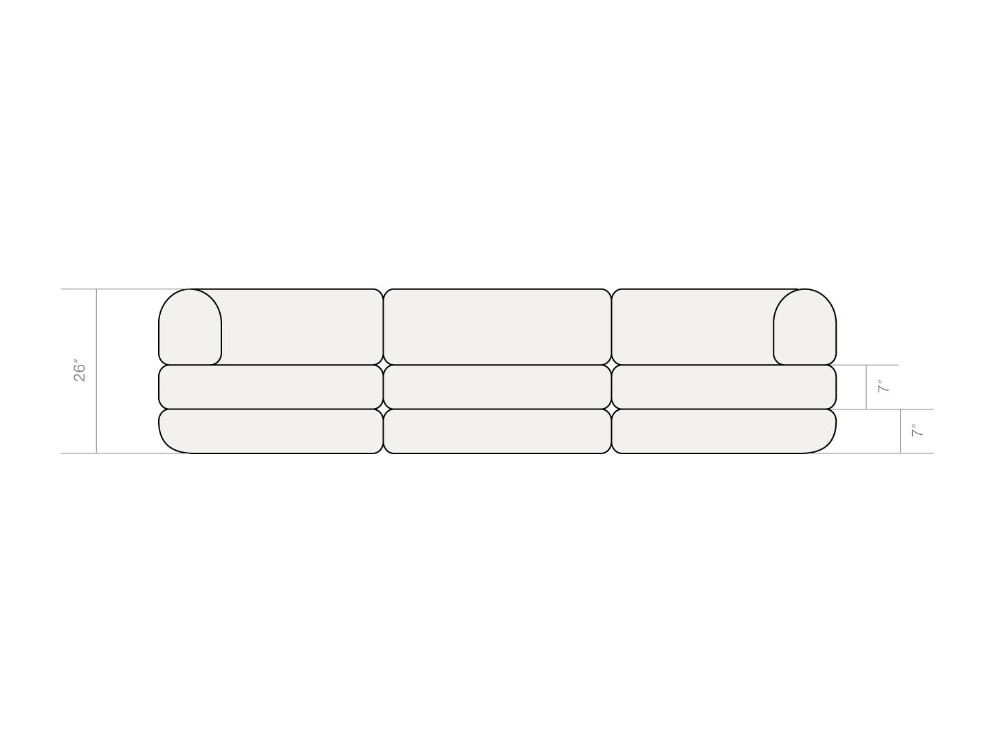 Three Seater Flow Sofa Bed