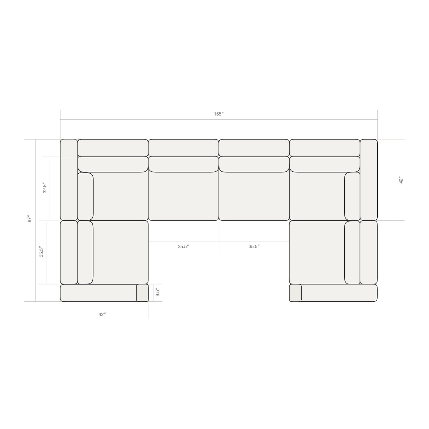 Four Seater - U shape