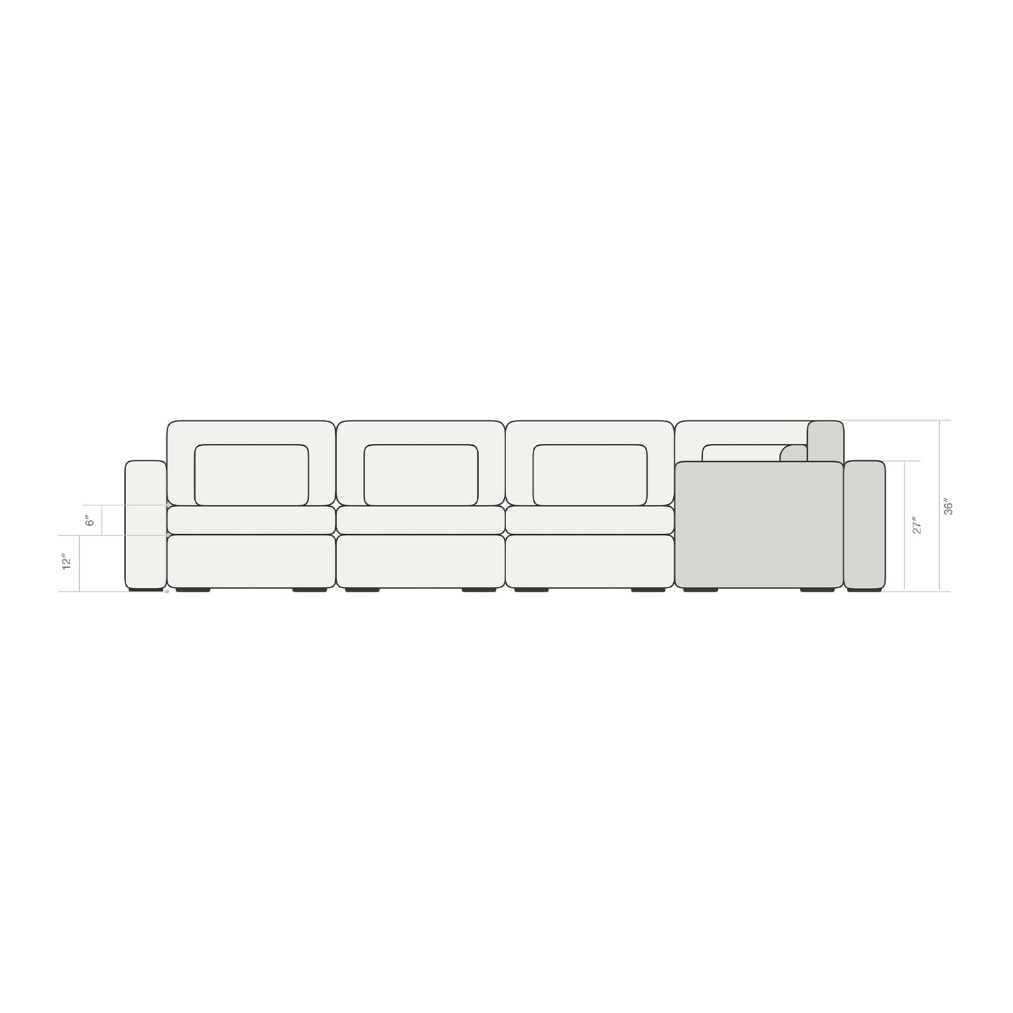 Four Seater - With corner seat