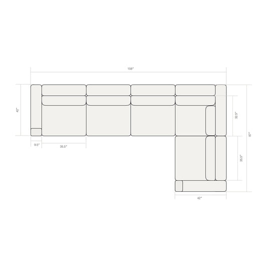 Four Seater - With corner seat