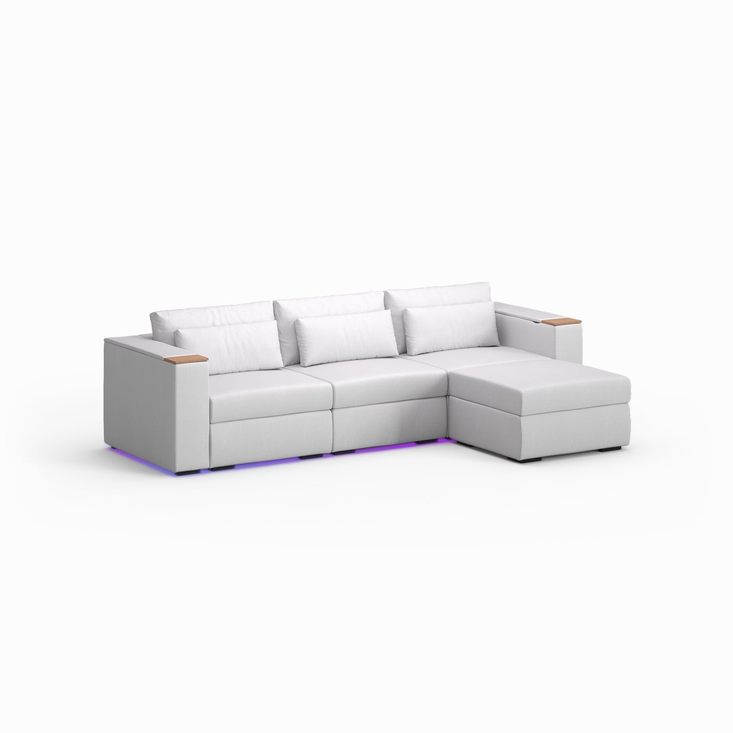 Three Seater - With ottoman