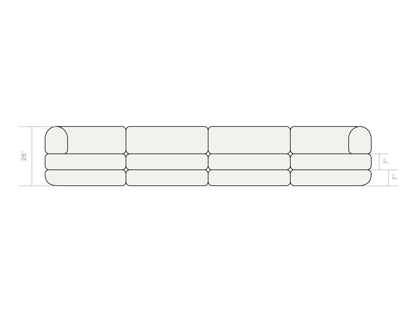 Four Seater Flow Sofa Bed