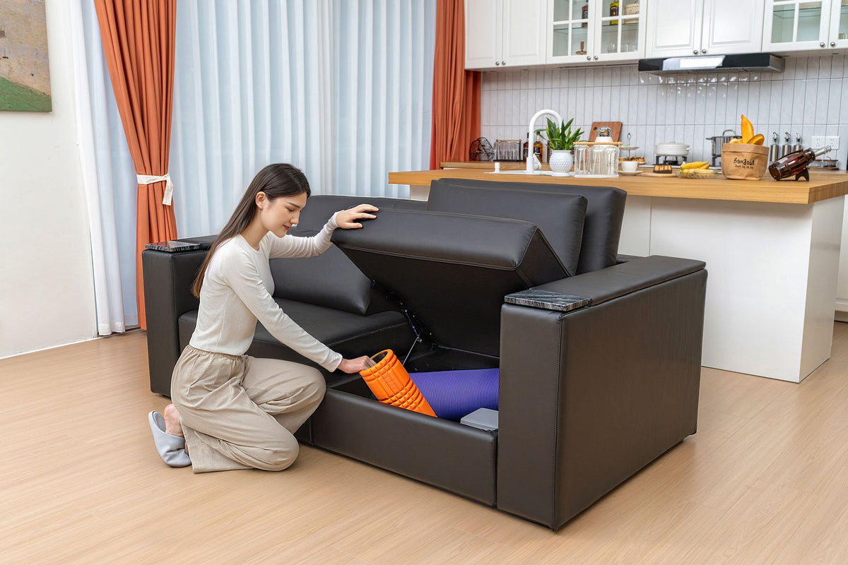 Hidden sofa storage