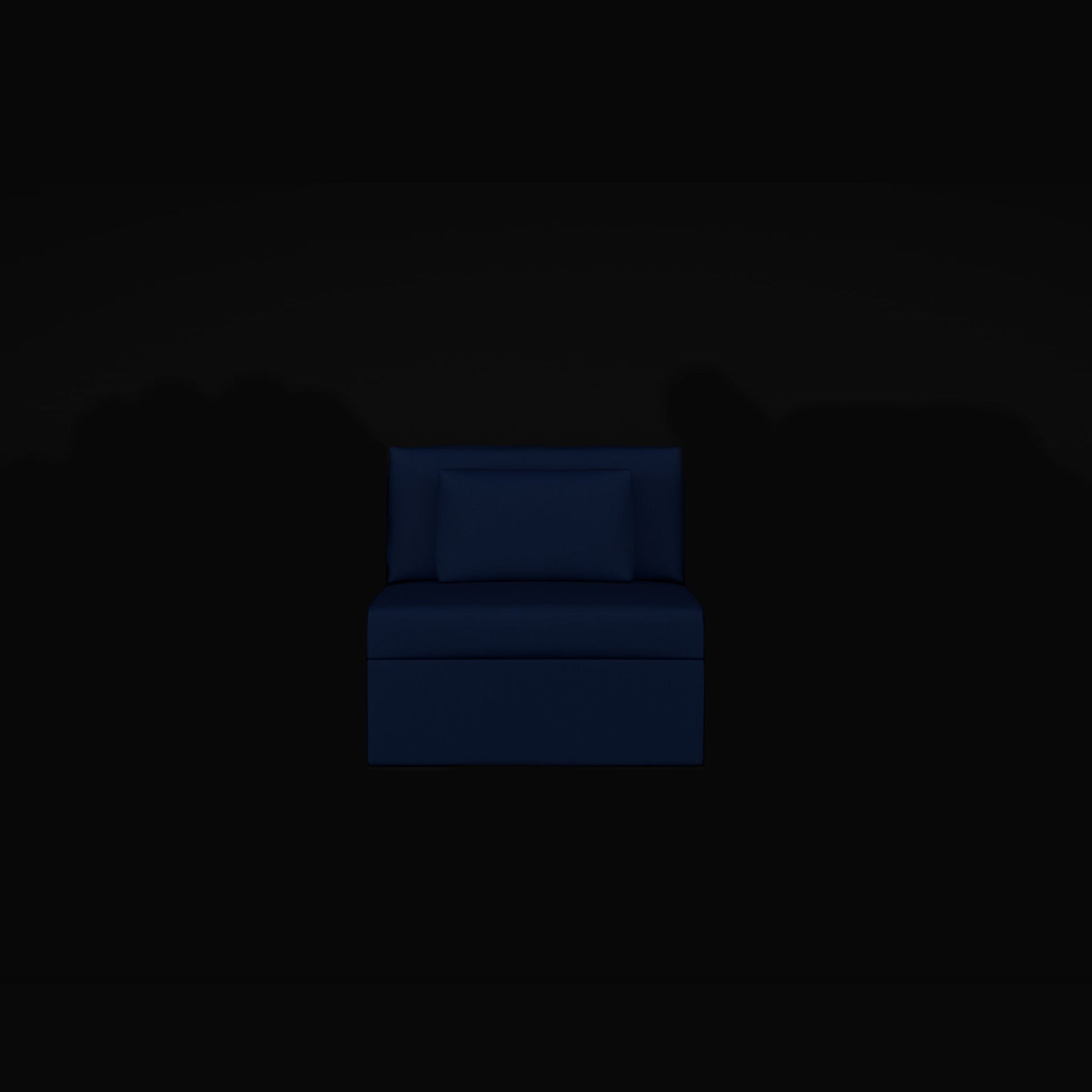 Rezy Sofa Blue Velvet Modular Seat Add-On