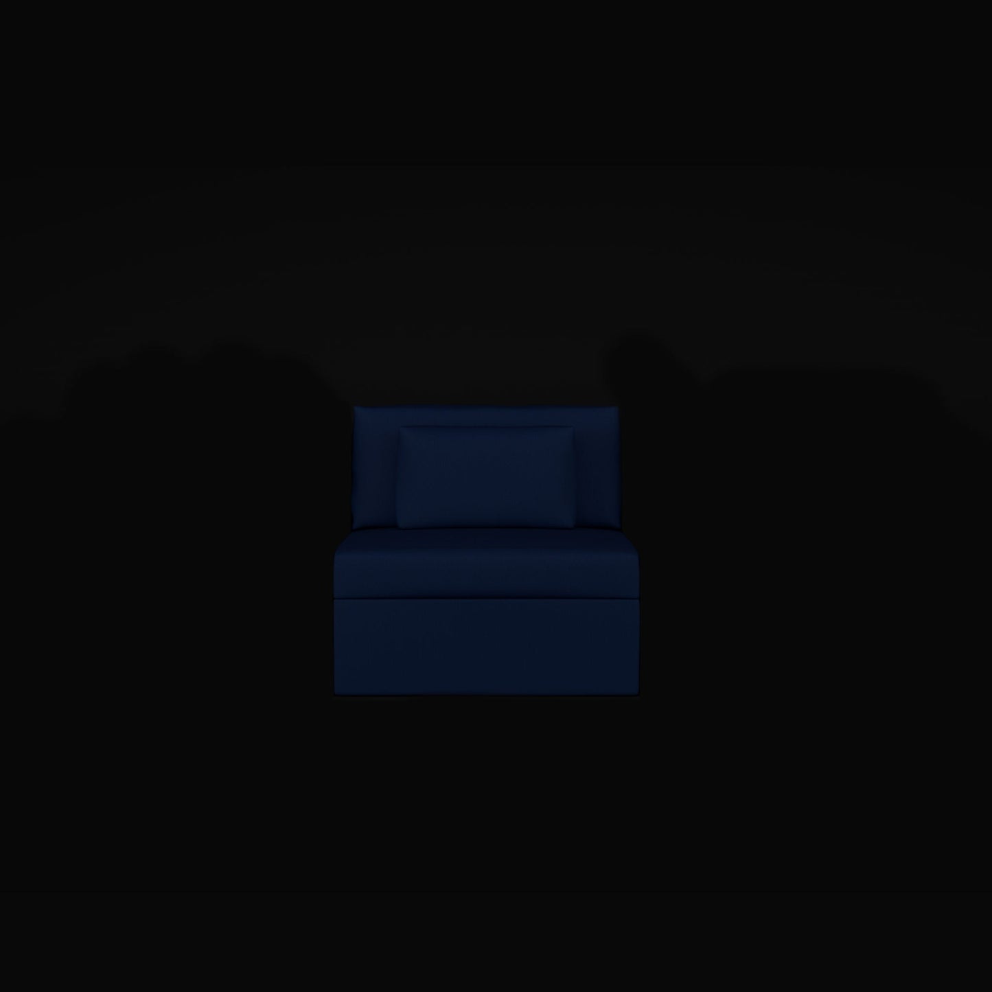 Rezy Sofa Blue Velvet Modular Seat Add-On