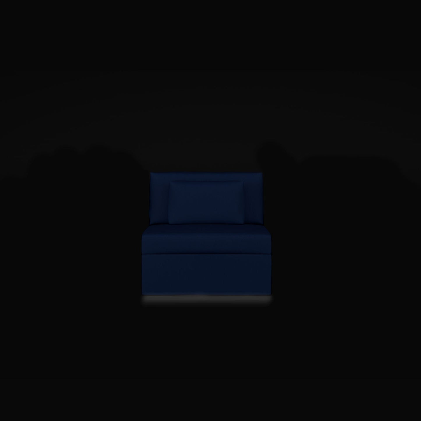 Rezy Sofa Blue Velvet Modular Seat Add-On