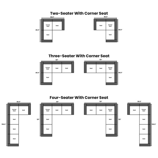 L Shaped Sectional Dimensions